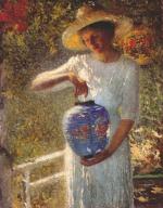 水彩大师 William Turner_girl_with_lantern_1914